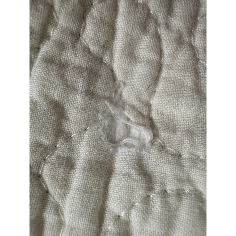 Vintage Large Quilt Green, Blue‎ Spring & Floral Scalloped Edges 112